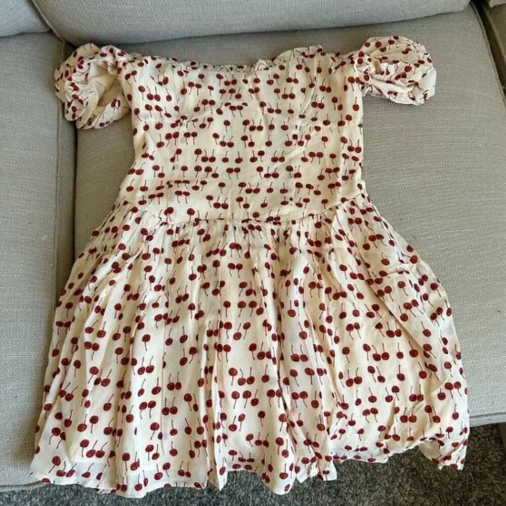 Reformation Davonne Mini Dress Sz6 Cherry Pudding Causal Party Summer - Picture 6 of 10